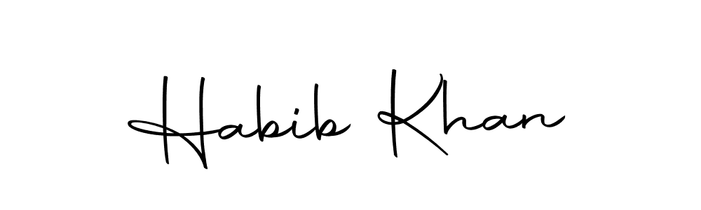 Create a beautiful signature design for name Habib Khan. With this signature (Autography-DOLnW) fonts, you can make a handwritten signature for free. Habib Khan signature style 10 images and pictures png