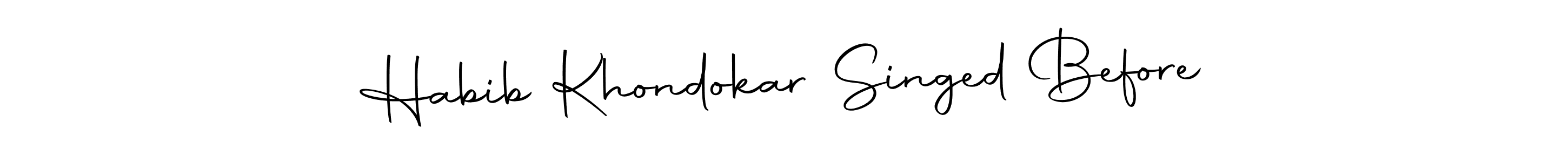 if you are searching for the best signature style for your name Habib Khondokar Singed Before. so please give up your signature search. here we have designed multiple signature styles  using Autography-DOLnW. Habib Khondokar Singed Before signature style 10 images and pictures png