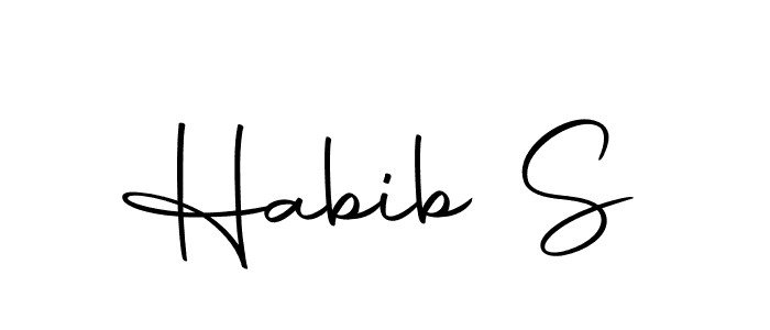 Make a beautiful signature design for name Habib S. Use this online signature maker to create a handwritten signature for free. Habib S signature style 10 images and pictures png