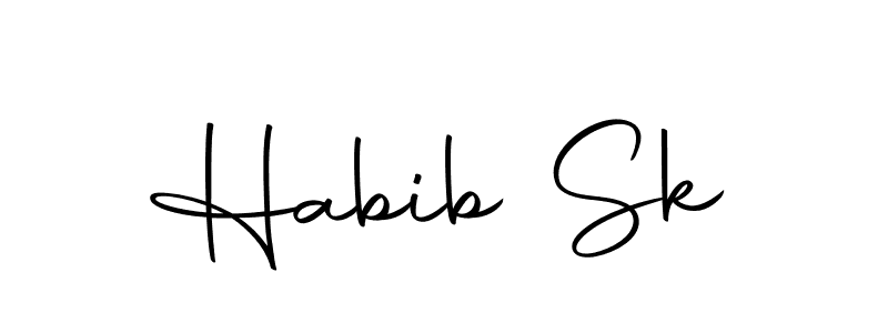 How to make Habib Sk signature? Autography-DOLnW is a professional autograph style. Create handwritten signature for Habib Sk name. Habib Sk signature style 10 images and pictures png