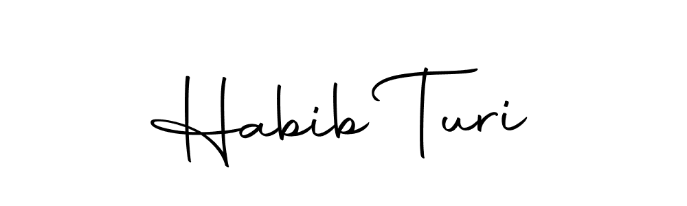 Also we have Habib Turi name is the best signature style. Create professional handwritten signature collection using Autography-DOLnW autograph style. Habib Turi signature style 10 images and pictures png