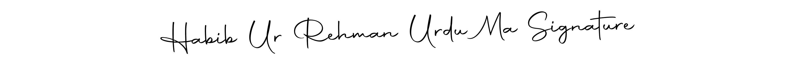 This is the best signature style for the Habib Ur Rehman Urdu Ma Signature name. Also you like these signature font (Autography-DOLnW). Mix name signature. Habib Ur Rehman Urdu Ma Signature signature style 10 images and pictures png