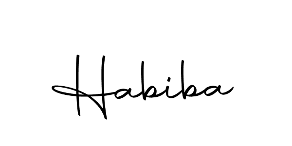 Design your own signature with our free online signature maker. With this signature software, you can create a handwritten (Autography-DOLnW) signature for name Habiba. Habiba signature style 10 images and pictures png