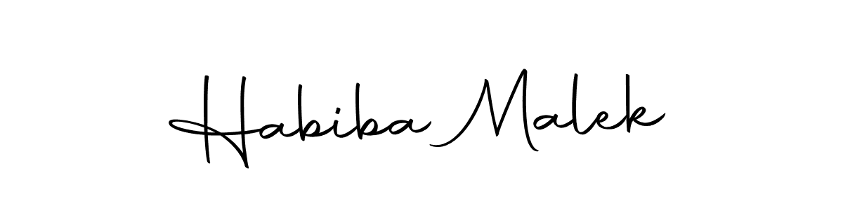 How to make Habiba Malek name signature. Use Autography-DOLnW style for creating short signs online. This is the latest handwritten sign. Habiba Malek signature style 10 images and pictures png