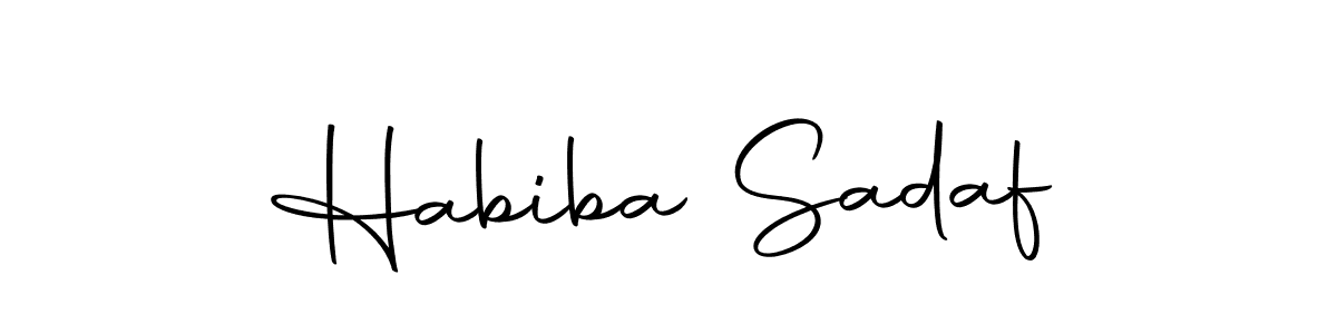 Design your own signature with our free online signature maker. With this signature software, you can create a handwritten (Autography-DOLnW) signature for name Habiba Sadaf. Habiba Sadaf signature style 10 images and pictures png