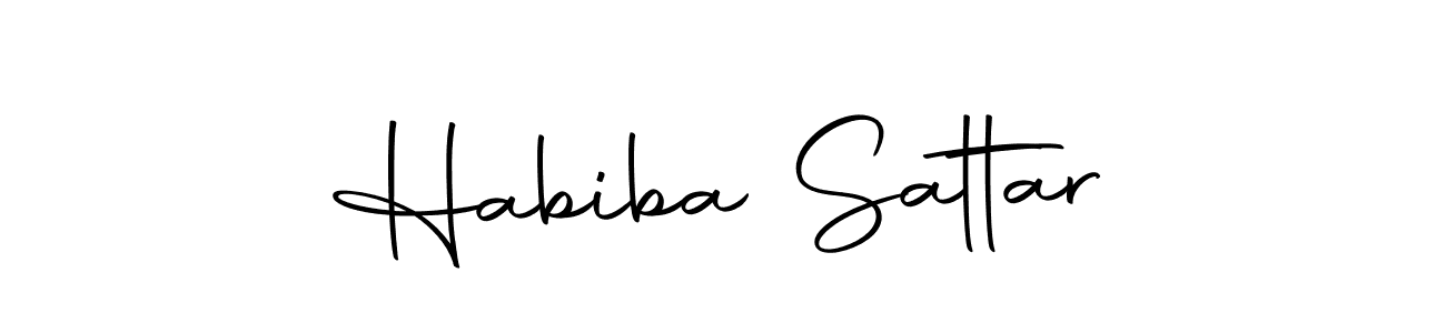 Design your own signature with our free online signature maker. With this signature software, you can create a handwritten (Autography-DOLnW) signature for name Habiba Sattar. Habiba Sattar signature style 10 images and pictures png