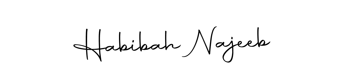 Make a beautiful signature design for name Habibah Najeeb. Use this online signature maker to create a handwritten signature for free. Habibah Najeeb signature style 10 images and pictures png