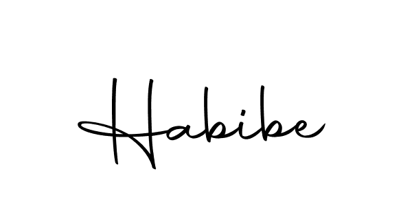 Use a signature maker to create a handwritten signature online. With this signature software, you can design (Autography-DOLnW) your own signature for name Habibe. Habibe signature style 10 images and pictures png