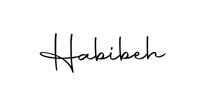 Create a beautiful signature design for name Habibeh. With this signature (Autography-DOLnW) fonts, you can make a handwritten signature for free. Habibeh signature style 10 images and pictures png