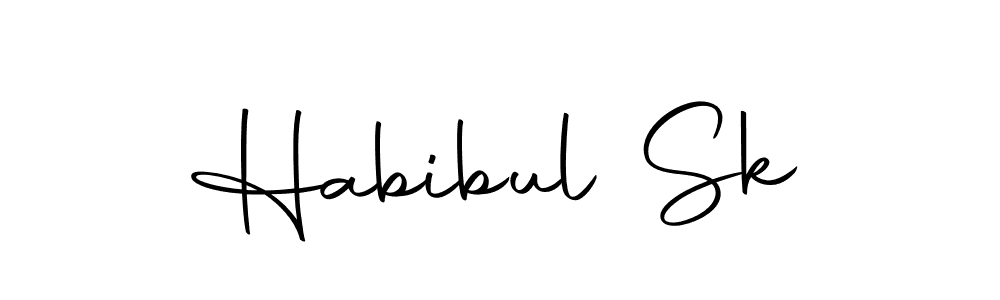 Create a beautiful signature design for name Habibul Sk. With this signature (Autography-DOLnW) fonts, you can make a handwritten signature for free. Habibul Sk signature style 10 images and pictures png