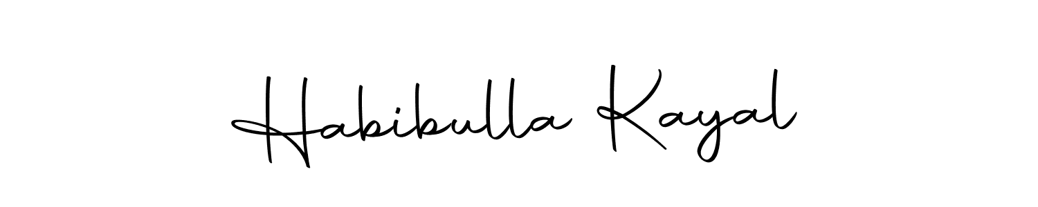 How to make Habibulla Kayal name signature. Use Autography-DOLnW style for creating short signs online. This is the latest handwritten sign. Habibulla Kayal signature style 10 images and pictures png