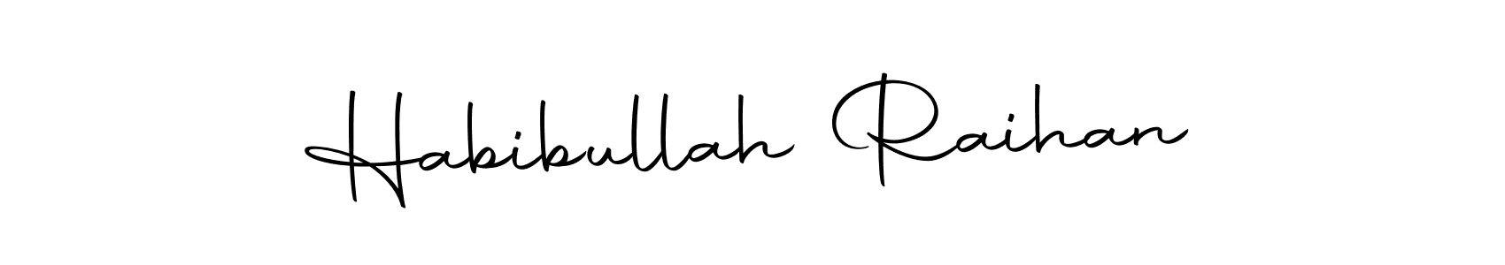 You can use this online signature creator to create a handwritten signature for the name Habibullah Raihan. This is the best online autograph maker. Habibullah Raihan signature style 10 images and pictures png