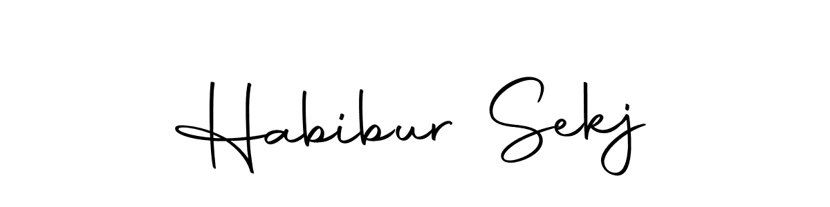 How to make Habibur Sekj name signature. Use Autography-DOLnW style for creating short signs online. This is the latest handwritten sign. Habibur Sekj signature style 10 images and pictures png