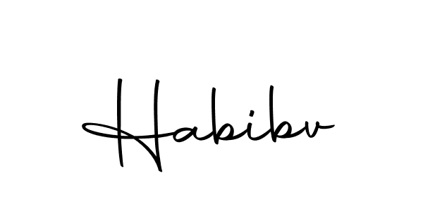 Habibv stylish signature style. Best Handwritten Sign (Autography-DOLnW) for my name. Handwritten Signature Collection Ideas for my name Habibv. Habibv signature style 10 images and pictures png