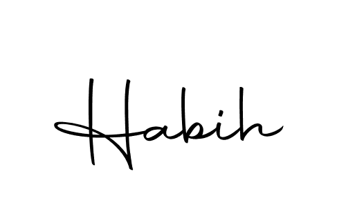 Make a beautiful signature design for name Habih. With this signature (Autography-DOLnW) style, you can create a handwritten signature for free. Habih signature style 10 images and pictures png