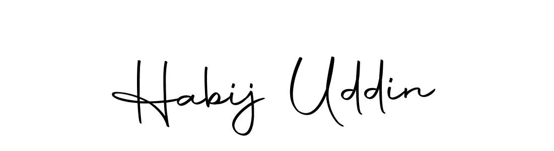 This is the best signature style for the Habij Uddin name. Also you like these signature font (Autography-DOLnW). Mix name signature. Habij Uddin signature style 10 images and pictures png