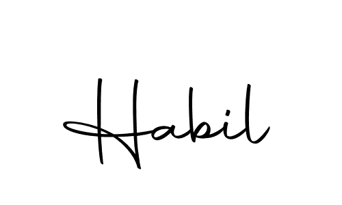 Make a beautiful signature design for name Habil. Use this online signature maker to create a handwritten signature for free. Habil signature style 10 images and pictures png