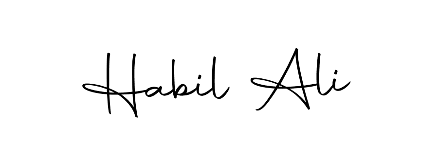 How to make Habil Ali name signature. Use Autography-DOLnW style for creating short signs online. This is the latest handwritten sign. Habil Ali signature style 10 images and pictures png