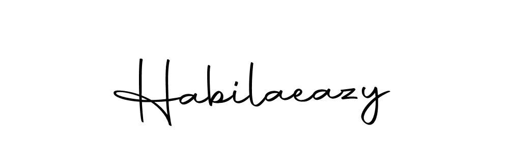 Make a beautiful signature design for name Habilaeazy. With this signature (Autography-DOLnW) style, you can create a handwritten signature for free. Habilaeazy signature style 10 images and pictures png