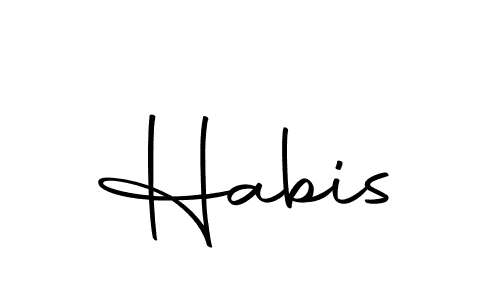 You should practise on your own different ways (Autography-DOLnW) to write your name (Habis) in signature. don't let someone else do it for you. Habis signature style 10 images and pictures png