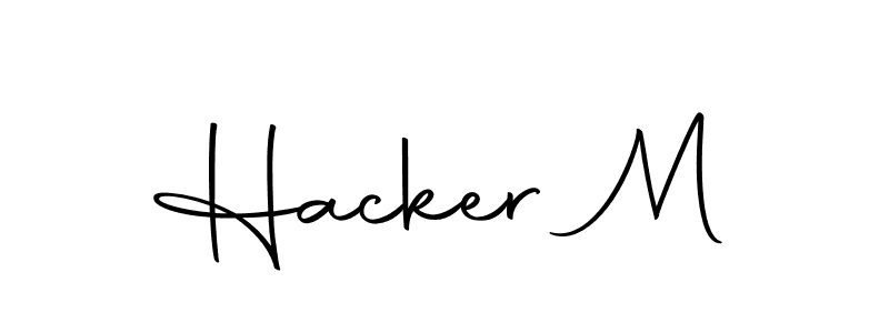 Use a signature maker to create a handwritten signature online. With this signature software, you can design (Autography-DOLnW) your own signature for name Hacker M. Hacker M signature style 10 images and pictures png