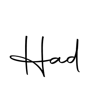 Use a signature maker to create a handwritten signature online. With this signature software, you can design (Autography-DOLnW) your own signature for name Had. Had signature style 10 images and pictures png