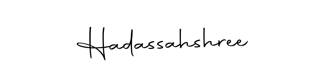 Create a beautiful signature design for name Hadassahshree. With this signature (Autography-DOLnW) fonts, you can make a handwritten signature for free. Hadassahshree signature style 10 images and pictures png