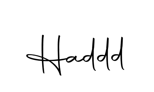 You should practise on your own different ways (Autography-DOLnW) to write your name (Haddd) in signature. don't let someone else do it for you. Haddd signature style 10 images and pictures png