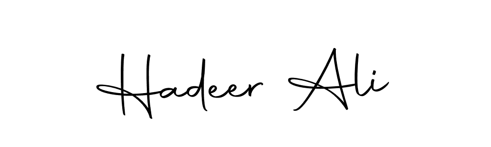 Use a signature maker to create a handwritten signature online. With this signature software, you can design (Autography-DOLnW) your own signature for name Hadeer Ali. Hadeer Ali signature style 10 images and pictures png