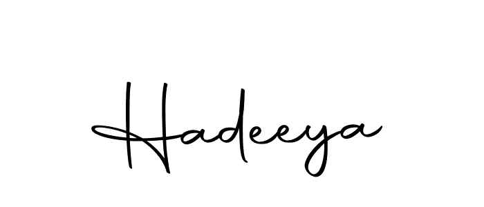 You can use this online signature creator to create a handwritten signature for the name Hadeeya. This is the best online autograph maker. Hadeeya signature style 10 images and pictures png