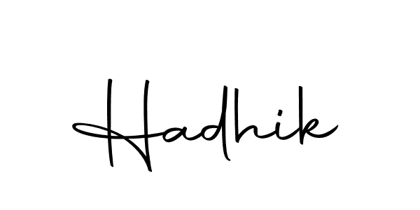 Hadhik stylish signature style. Best Handwritten Sign (Autography-DOLnW) for my name. Handwritten Signature Collection Ideas for my name Hadhik. Hadhik signature style 10 images and pictures png