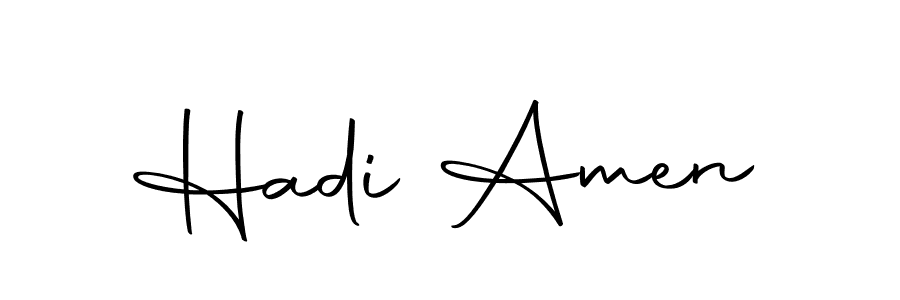 How to make Hadi Amen name signature. Use Autography-DOLnW style for creating short signs online. This is the latest handwritten sign. Hadi Amen signature style 10 images and pictures png