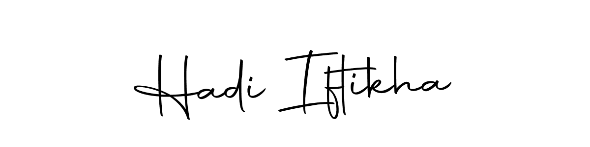 The best way (Autography-DOLnW) to make a short signature is to pick only two or three words in your name. The name Hadi Iftikha include a total of six letters. For converting this name. Hadi Iftikha signature style 10 images and pictures png