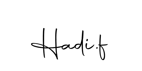 Design your own signature with our free online signature maker. With this signature software, you can create a handwritten (Autography-DOLnW) signature for name Hadi.f. Hadi.f signature style 10 images and pictures png