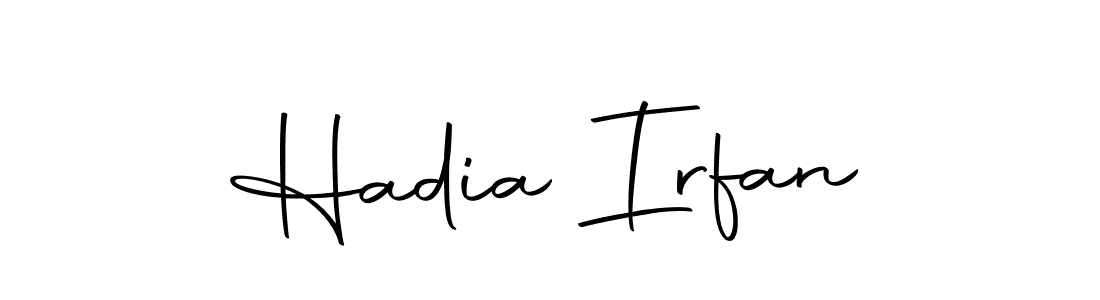Make a beautiful signature design for name Hadia Irfan. Use this online signature maker to create a handwritten signature for free. Hadia Irfan signature style 10 images and pictures png