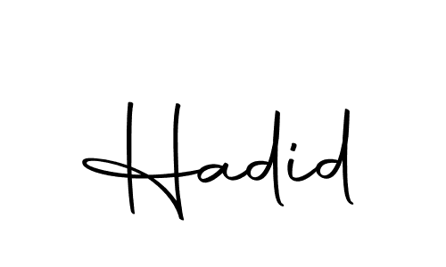 Create a beautiful signature design for name Hadid. With this signature (Autography-DOLnW) fonts, you can make a handwritten signature for free. Hadid signature style 10 images and pictures png