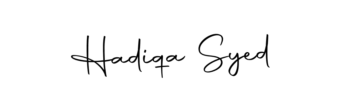 You should practise on your own different ways (Autography-DOLnW) to write your name (Hadiqa Syed) in signature. don't let someone else do it for you. Hadiqa Syed signature style 10 images and pictures png