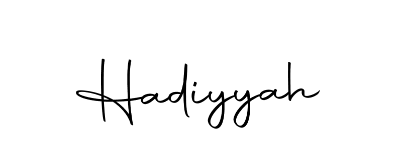 Create a beautiful signature design for name Hadiyyah. With this signature (Autography-DOLnW) fonts, you can make a handwritten signature for free. Hadiyyah signature style 10 images and pictures png