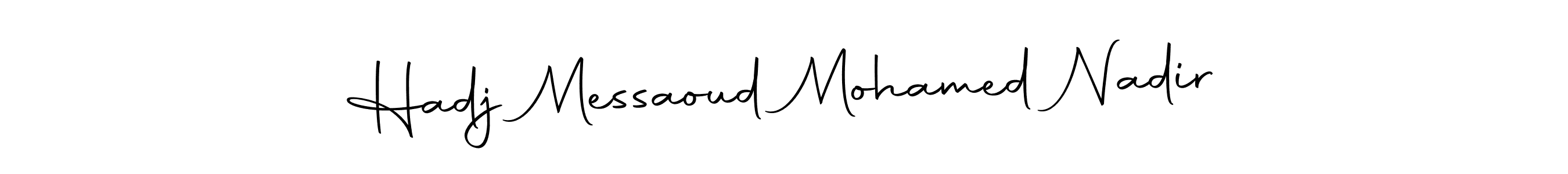 Hadj Messaoud Mohamed Nadir stylish signature style. Best Handwritten Sign (Autography-DOLnW) for my name. Handwritten Signature Collection Ideas for my name Hadj Messaoud Mohamed Nadir. Hadj Messaoud Mohamed Nadir signature style 10 images and pictures png