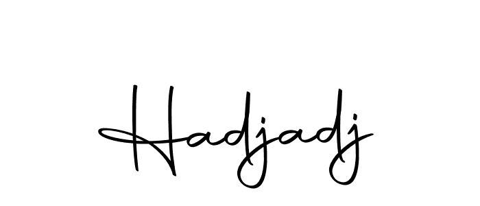 You should practise on your own different ways (Autography-DOLnW) to write your name (Hadjadj) in signature. don't let someone else do it for you. Hadjadj signature style 10 images and pictures png