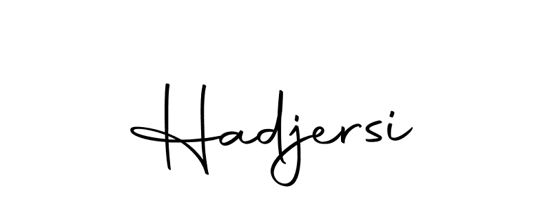 Make a beautiful signature design for name Hadjersi. Use this online signature maker to create a handwritten signature for free. Hadjersi signature style 10 images and pictures png
