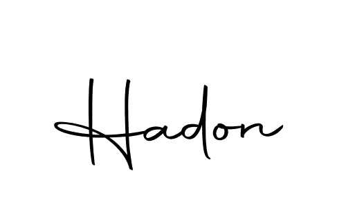 You should practise on your own different ways (Autography-DOLnW) to write your name (Hadon) in signature. don't let someone else do it for you. Hadon signature style 10 images and pictures png