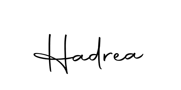 Similarly Autography-DOLnW is the best handwritten signature design. Signature creator online .You can use it as an online autograph creator for name Hadrea. Hadrea signature style 10 images and pictures png