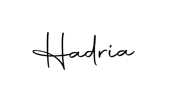 Make a beautiful signature design for name Hadria. With this signature (Autography-DOLnW) style, you can create a handwritten signature for free. Hadria signature style 10 images and pictures png
