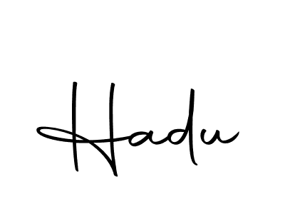 Create a beautiful signature design for name Hadu. With this signature (Autography-DOLnW) fonts, you can make a handwritten signature for free. Hadu signature style 10 images and pictures png