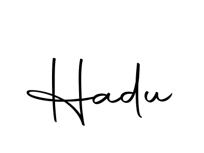 Create a beautiful signature design for name Hadu. With this signature (Autography-DOLnW) fonts, you can make a handwritten signature for free. Hadu signature style 10 images and pictures png