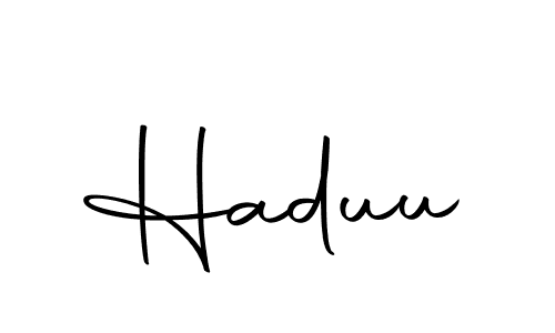 if you are searching for the best signature style for your name Haduu. so please give up your signature search. here we have designed multiple signature styles  using Autography-DOLnW. Haduu signature style 10 images and pictures png