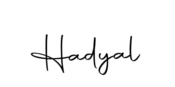 Make a beautiful signature design for name Hadyal. With this signature (Autography-DOLnW) style, you can create a handwritten signature for free. Hadyal signature style 10 images and pictures png