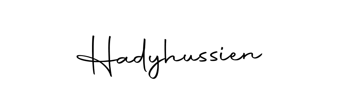 The best way (Autography-DOLnW) to make a short signature is to pick only two or three words in your name. The name Hadyhussien include a total of six letters. For converting this name. Hadyhussien signature style 10 images and pictures png