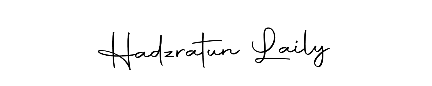 Design your own signature with our free online signature maker. With this signature software, you can create a handwritten (Autography-DOLnW) signature for name Hadzratun Laily. Hadzratun Laily signature style 10 images and pictures png